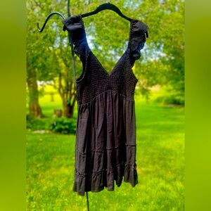 Love Tree Babydoll Maxi Dress Summer Black Women’s S